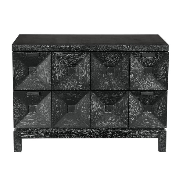 Musashi 2 Drawer, Large, Black Walnut-Noir Furniture-Blue Hand Home