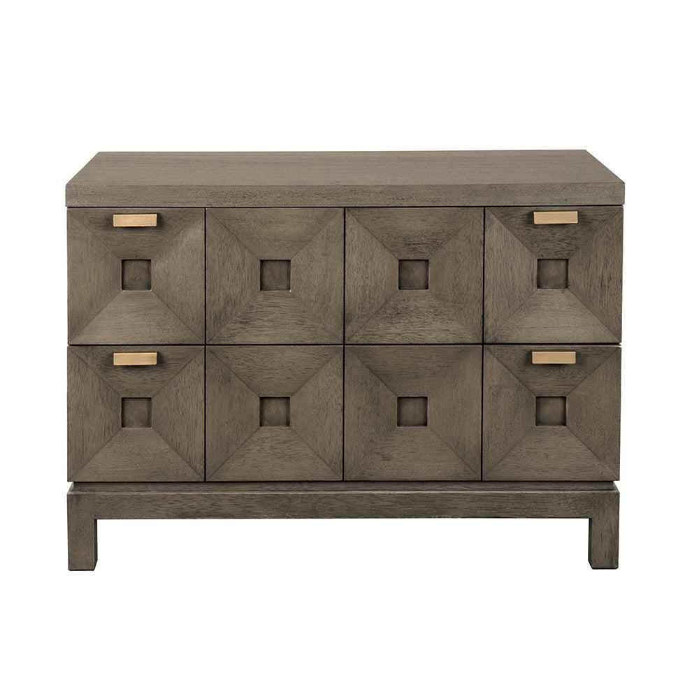 Musashi 2 Drawer, Large, Greige Walnut-Noir Furniture-Blue Hand Home