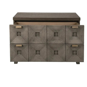 Musashi 2 Drawer, Large, Greige Walnut-Noir Furniture-Blue Hand Home