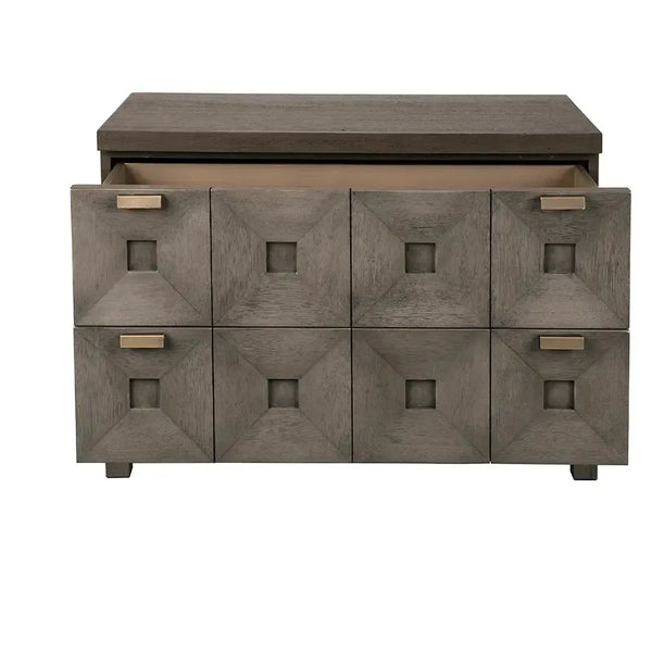 Musashi 2 Drawer, Large, Greige Walnut-Noir Furniture-Blue Hand Home