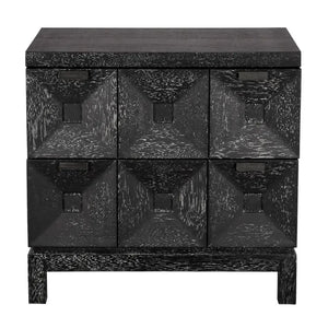 Musashi 2 Drawer, Small, Black Walnut-Noir Furniture-Blue Hand Home