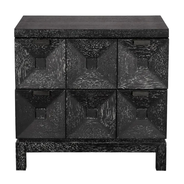 Musashi 2 Drawer, Small, Black Walnut-Noir Furniture-Blue Hand Home