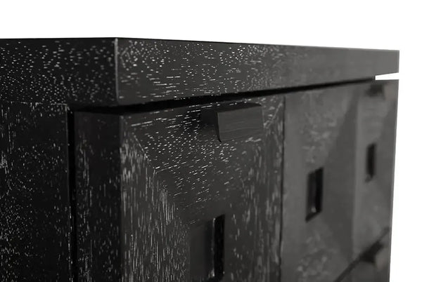 Musashi 2 Drawer, Small, Black Walnut-Noir Furniture-Blue Hand Home