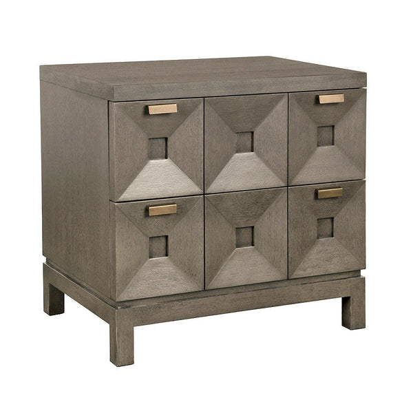 Musashi 2 Drawer, Small, Greige Walnut-Noir Furniture-Blue Hand Home