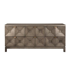 Musashi 6 Drawer, Greige Walnut-Noir Furniture-Blue Hand Home