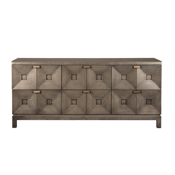 Musashi 6 Drawer, Greige Walnut-Noir Furniture-Blue Hand Home