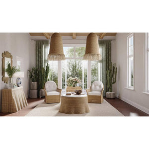 Rodeo Mirror in Raffia Raw-Blue Hand Home