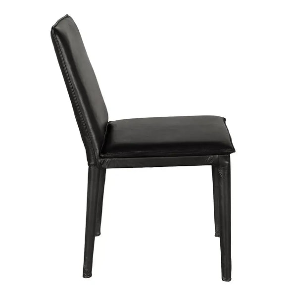 Newton Dining Chair, Ebony Black Leather - Noir Trading Inc.-Noir Furniture-Blue Hand Home