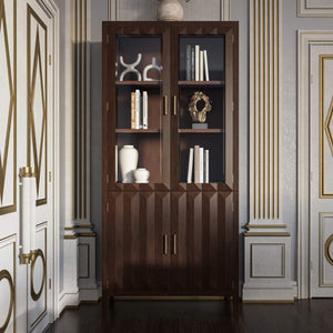Colorado Display Cabinet w/ Glass Door-Blue Hand Home