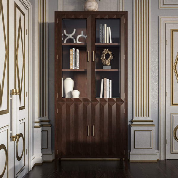 Colorado Display Cabinet w/ Glass Door-Blue Hand Home