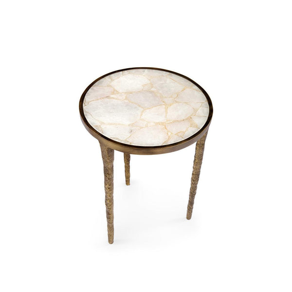 Nora Side Table, Antique Brass