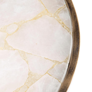 Nora Side Table, Antique Brass