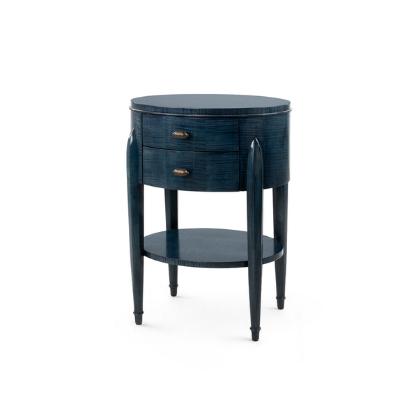 Natalie 2-Drawer End Table-Blue Hand Home