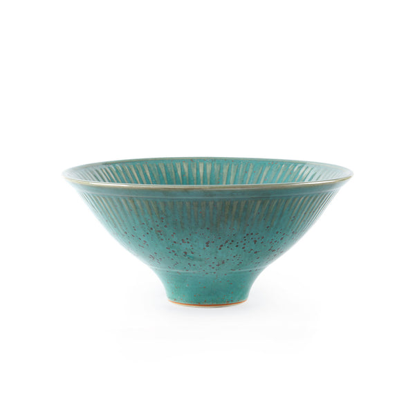 Nyle Large Bowl, Mottled Turquoise by Villa & House