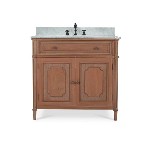 Nantes Single Vanity w/ Sink & Marble Top-Blue Hand Home