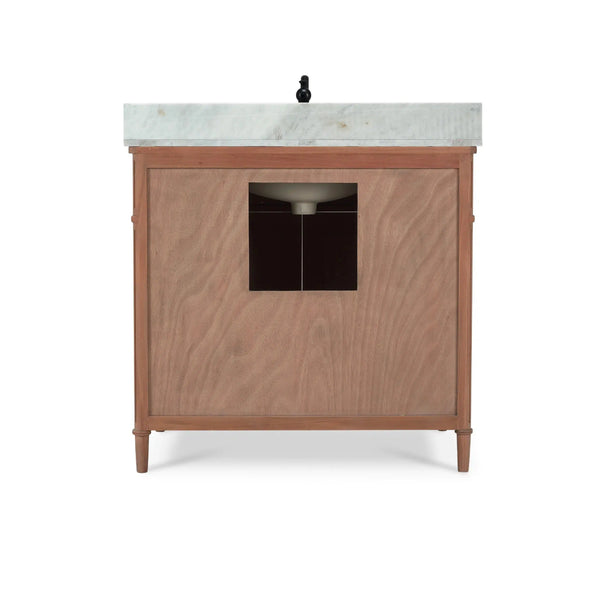 Nantes Single Vanity w/ Sink & Marble Top-Blue Hand Home