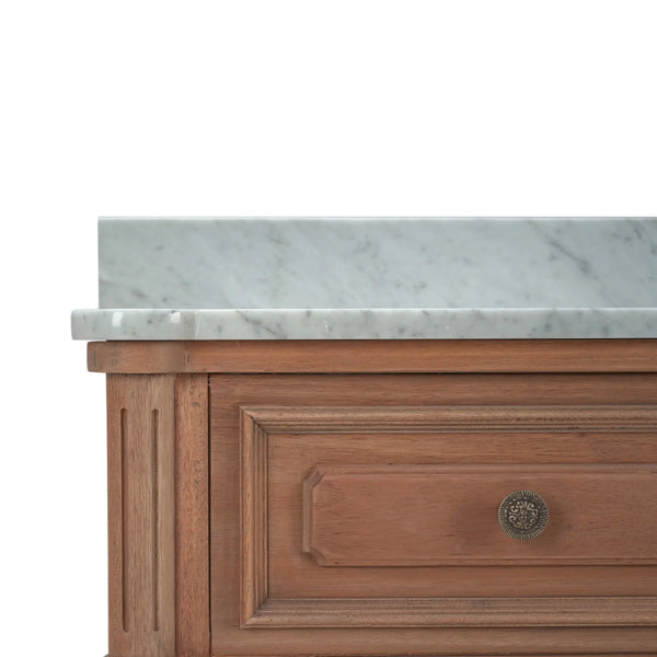 Nantes Single Vanity w/ Sink & Marble Top-Blue Hand Home