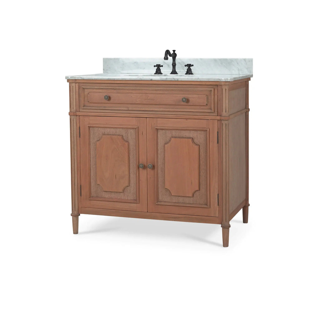 Nantes Single Vanity w/ Sink & Marble Top-Blue Hand Home