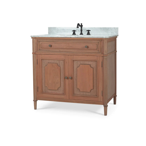 Nantes Single Vanity w/ Sink & Marble Top-Blue Hand Home
