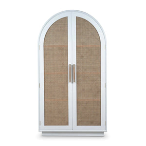 Vannes Wardrobe w/ Rattan Door-Blue Hand Home