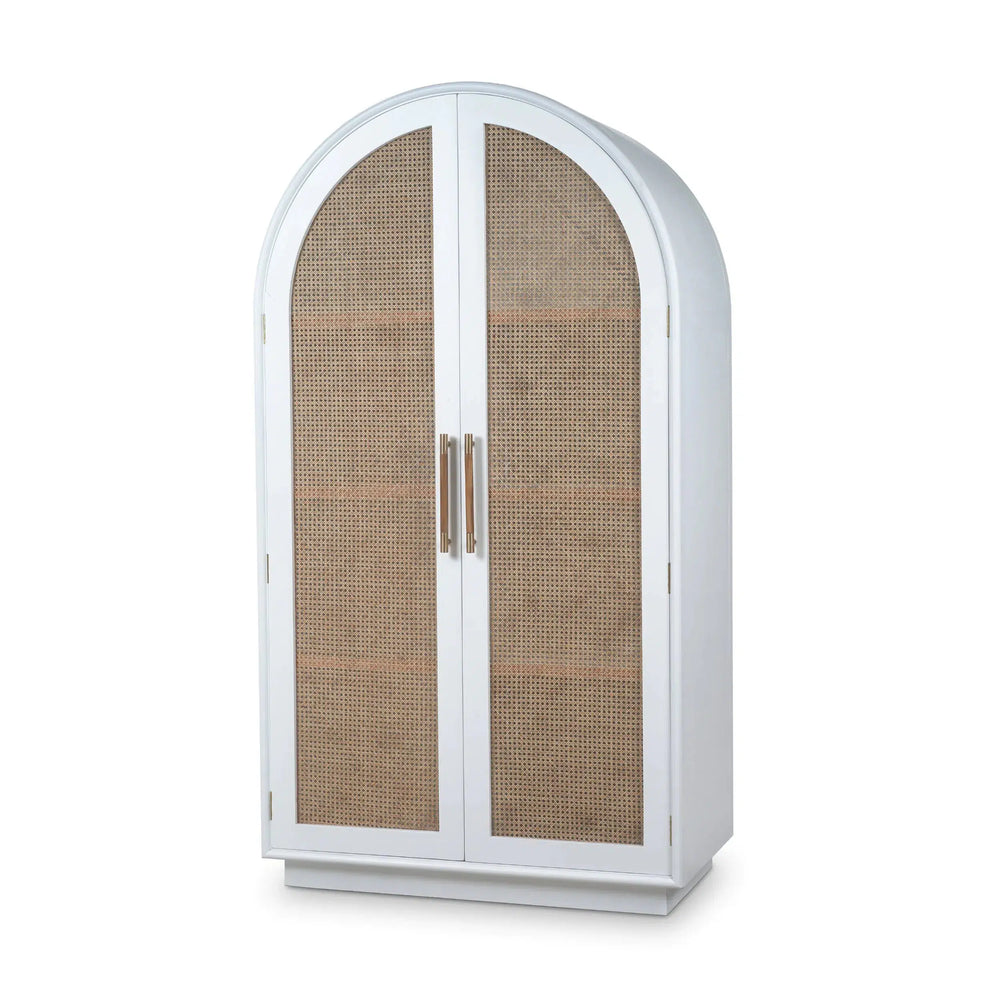 Vannes Wardrobe w/ Rattan Door-Blue Hand Home