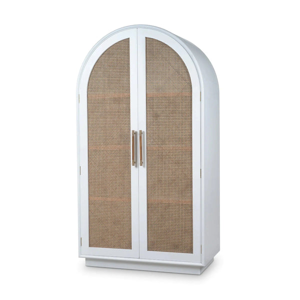 Vannes Wardrobe w/ Rattan Door-Blue Hand Home