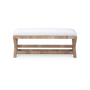 Renoir Rattan X Bench Medium-Blue Hand Home
