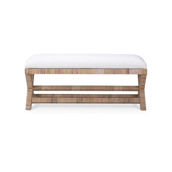 Renoir Rattan X Bench Medium-Blue Hand Home