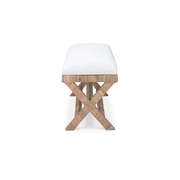 Renoir Rattan X Bench Medium-Blue Hand Home
