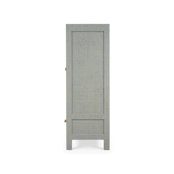 Kagu 2 Doors Sideboard w/ Raffia-Blue Hand Home