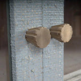 Kagu 2 Doors Sideboard In Pale Blue Raffia & Driftwood-Blue Hand Home