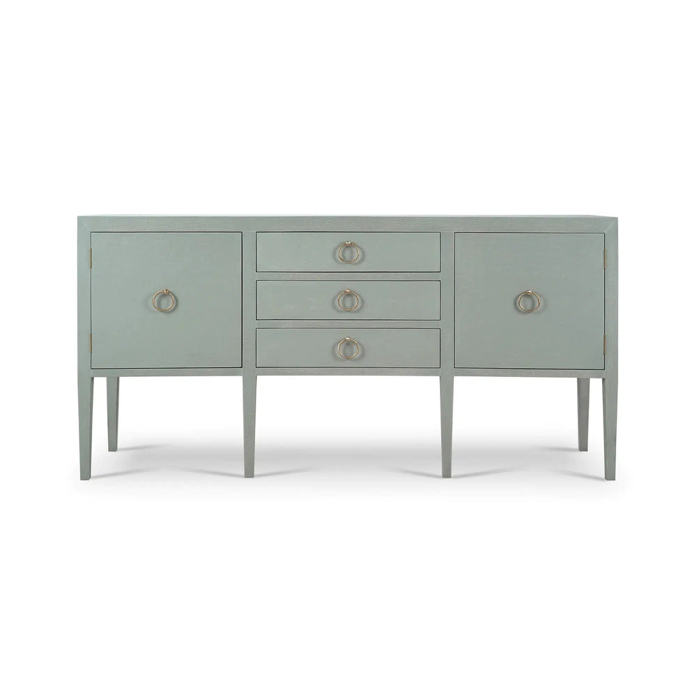 Westminster Concave Linen Wrapped Sideboard-Blue Hand Home