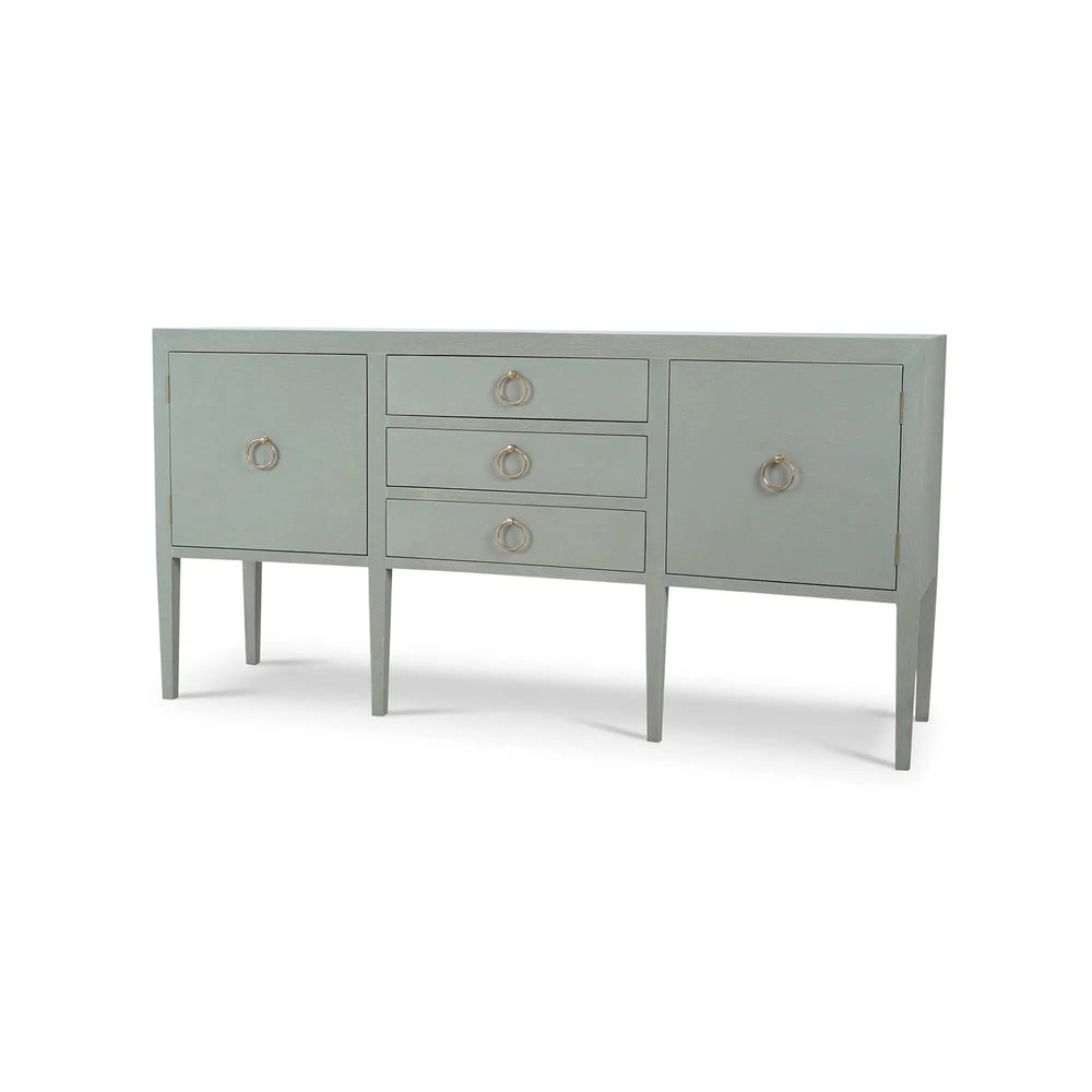 Westminster Concave Linen Wrapped Sideboard-Blue Hand Home