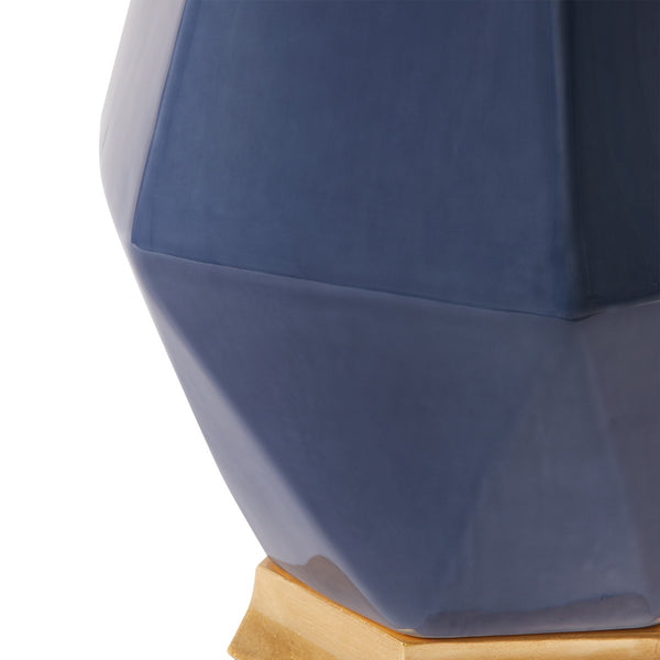 Olsen Lamp with Shade 17-inch White Linen, with Gold, Star Sapphire