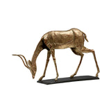 Oryx Curved Horn Statue / Gold Leaf-Villa & House-Blue Hand Home