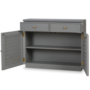 Oxford Shutter 2 Door Cabinet-Blue Hand Home