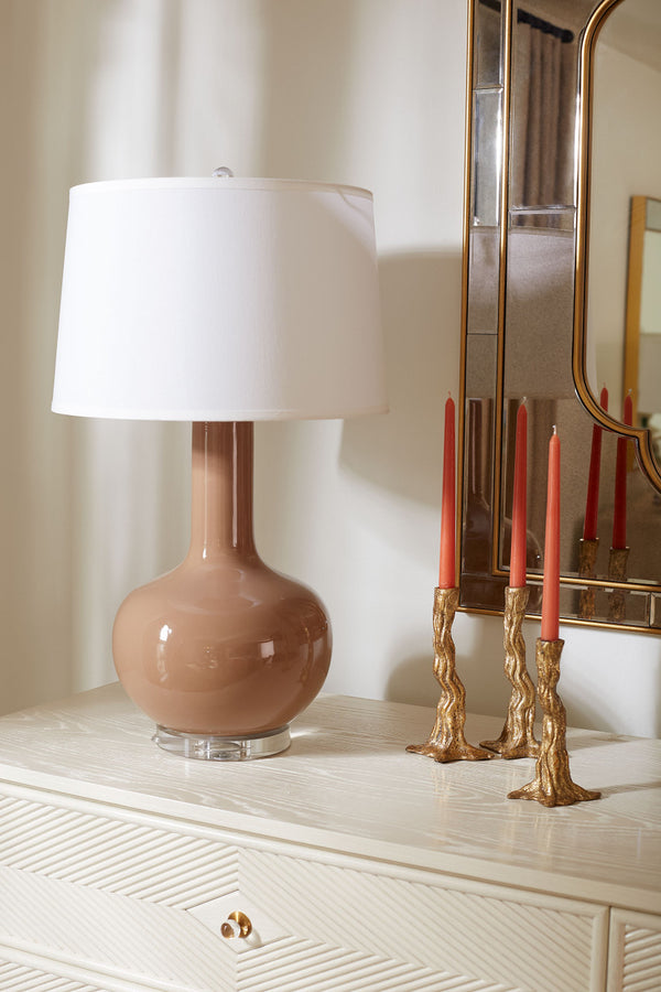 Pablo Lamp Without Shade, Smoked Truffle