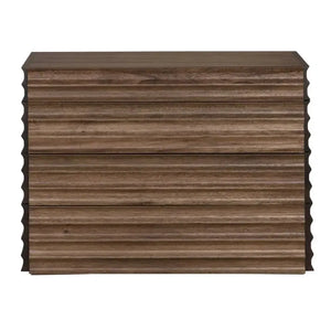 Pacelli Console in Dark Walnut with Four Storage Drawers-Noir Furniture-Blue Hand Home