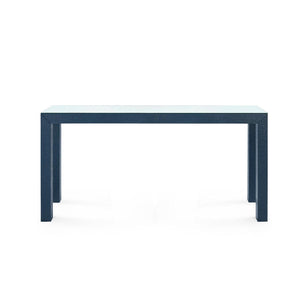 Parsons Large Console with Glass Top, Deep Navy-Blue Hand Home