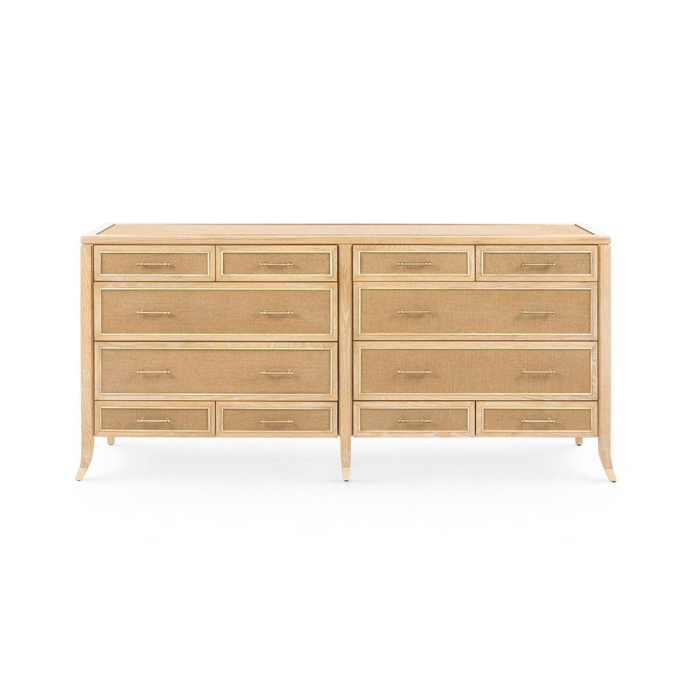 Paulina 12-Drawer / Natural and Camel-Villa & House-Blue Hand Home