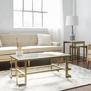 Plano Coffee Table / Champagne Bronze-Villa & House-Blue Hand Home