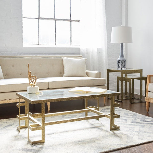 Plano Coffee Table / Champagne Bronze-Villa & House-Blue Hand Home