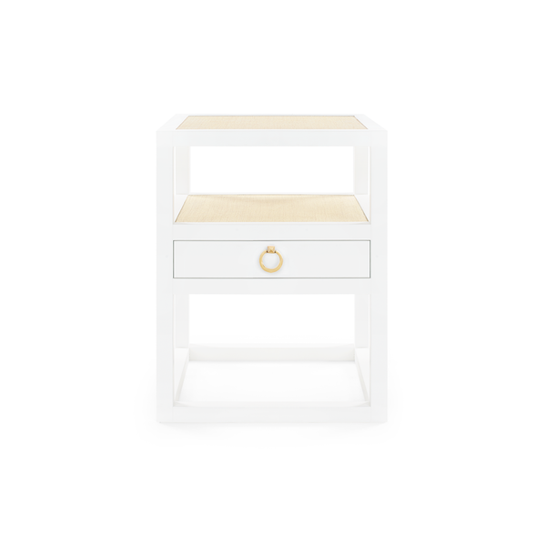 Polo 1-Drawer Side Table-Blue Hand Home