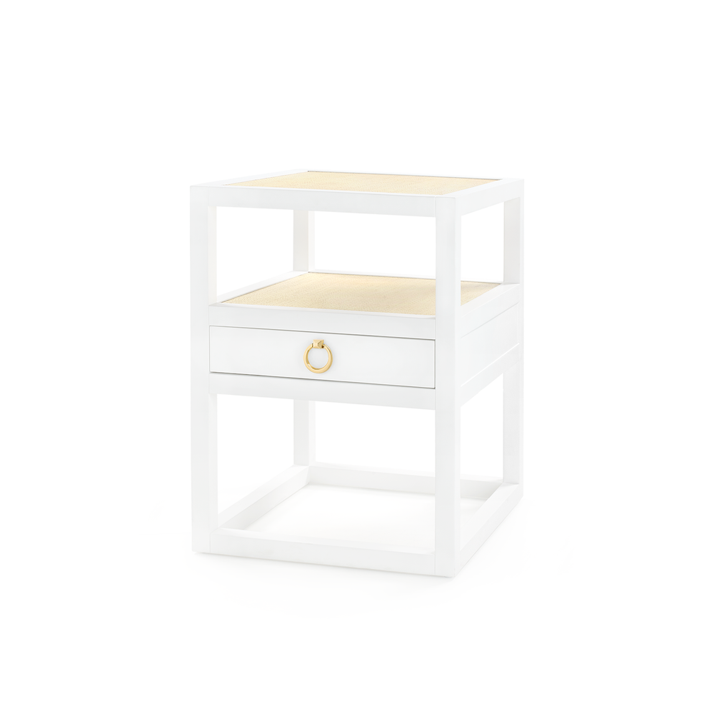 Polo 1-Drawer Side Table-Blue Hand Home