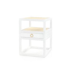 Polo 1-Drawer Side Table-Blue Hand Home