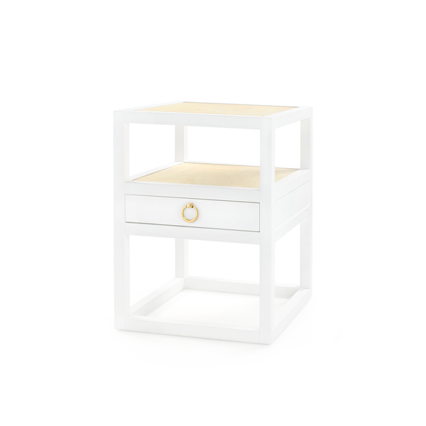 Polo 1-Drawer Side Table-Blue Hand Home