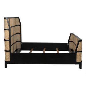 Porto Bed, Eastern King, Hand Rubbed Black by Noir-Blue Hand Home