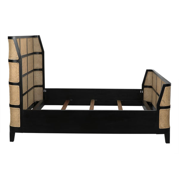 Porto Bed, Eastern King, Hand Rubbed Black by Noir-Blue Hand Home