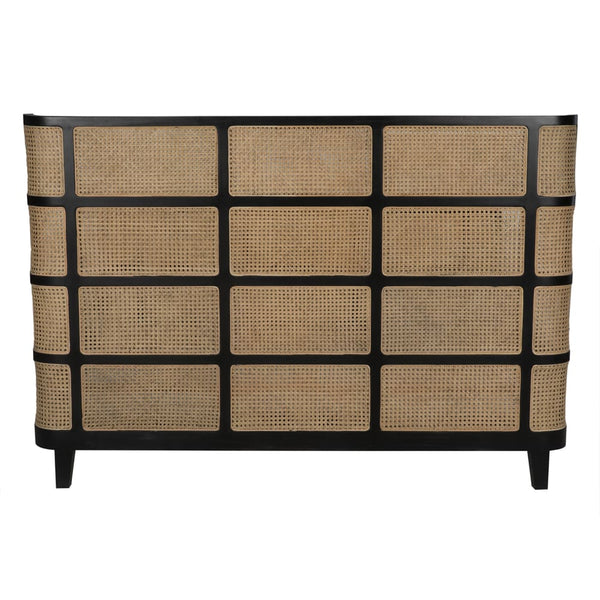 Porto Bed, Eastern King, Hand Rubbed Black by Noir-Blue Hand Home