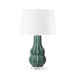Quinn Lamp Without Shade-Blue Hand Home